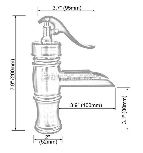 New "Water Pump Look" Style Antique Red Copper Bathroom Sink Basin Faucet fnf311 - Picture 2 of 7