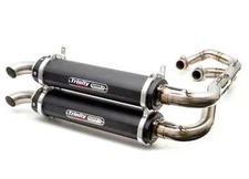 Trinity Racing Black Muffler Stage 5 Dual Full System For RZR Turbo XP/XP4