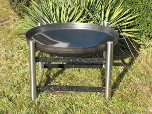 Feuerschale Schwarz Mit Gestell Wien Feuerkorb Feuertonne Feuerstelle Metall Ebay