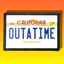 Back To The Future Liscense Plate Morale Patch / Military Badge Tactical 139