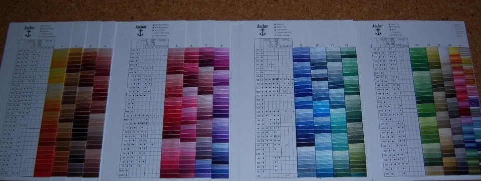 Stickgarn Sticktwist Spaltgarn Anchor 100 % Baumwolle Farbe 1 - 90 1 Strang