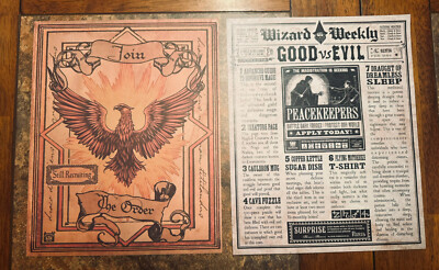 Wizarding Trunk Potter Join The Order Phoenix & Weekly Double Sided Art Prints