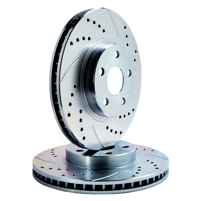 Front Set Double Drill/Slotted Zinc Coated Premium Performance Rotors ATL046843 eBay