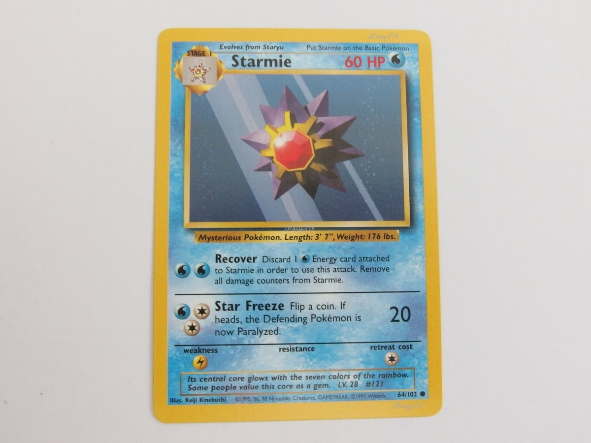 ORIGINAL Pokemon Card: Starmie 64/102 | eBay