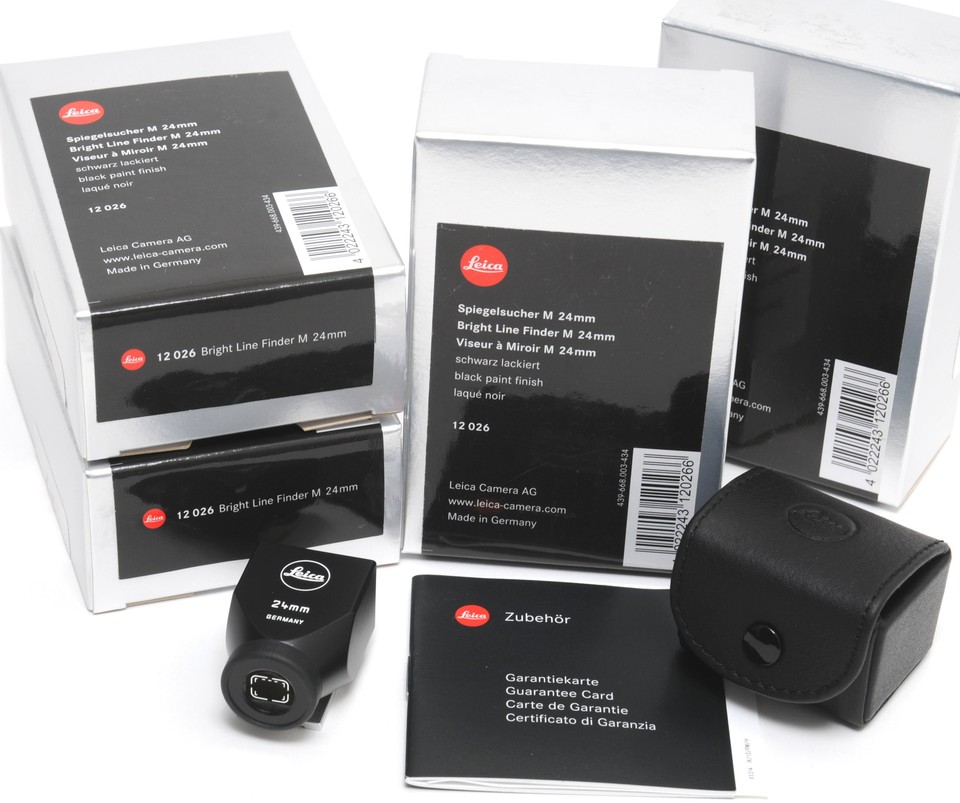 Leica 12026 Viewfinder M 24 mm, black paint Metal Brightline DEMO