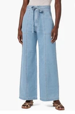 HUDSON Women's Tie Waist Wide Leg Trouser Blue Size 31 6249