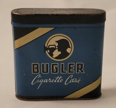 Vintage Bugler Cigarette Case Tobacco Tin, Brown & Williamson
