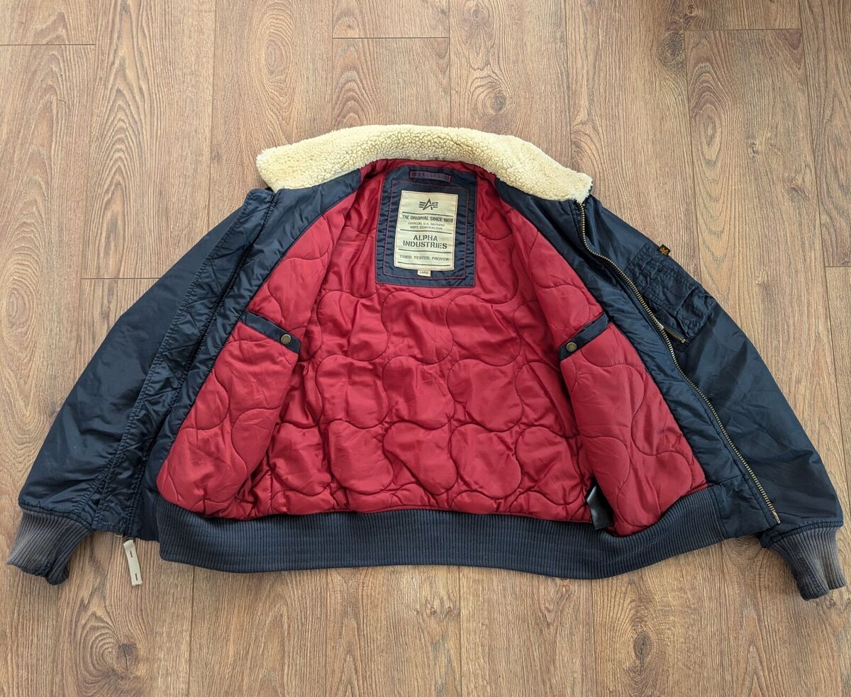 Alpha Industries Injector III Sage Men's Bomber Jacket Navy Alpha Industries Injector III Sage Men's Bomber Jacket Navy