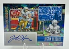 2022 Panini Donruss Justin Herbert Signature Highlights SSP Cracked Ice Chargers