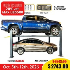Auto Lift 8500 Lbs Four Post Parking Lift 4 Post Lift With Casters Free Shipping Auto Lift 8500 Lbs Four Post Parking Lift 4 Post Lift With Casters Free Shipping