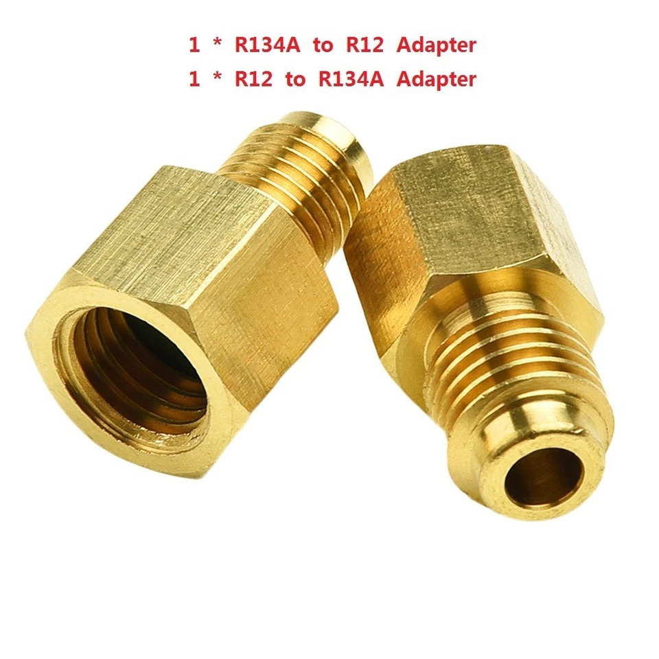 Accessories Adapter Connector Parts R12 To R134a R134a To R12 2pcs/Set Hot New - Image 4 of 4