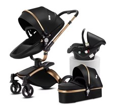 Hot Mom F22 Baby Stroller Adjustable Seat Reversible Baby Carriage - Brown