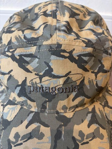 Patagonia Longbill Cap Hat Casting Logo Camouflage Camo Fly Fishing Style USED - Picture 14 of 24