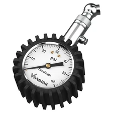 Tire Pressure Gauge - (0-60 PSI) Heavy Duty, Certified ANSI Accurate with Lar...