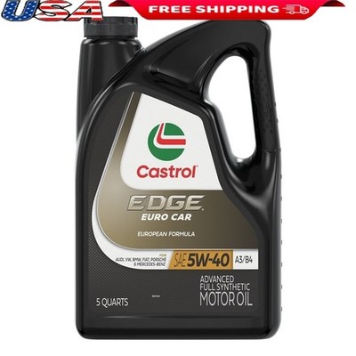 Full Synthetic Motor Oil 5W-40 Euro A3/B4 Engine Protection Performance 5 Quarts