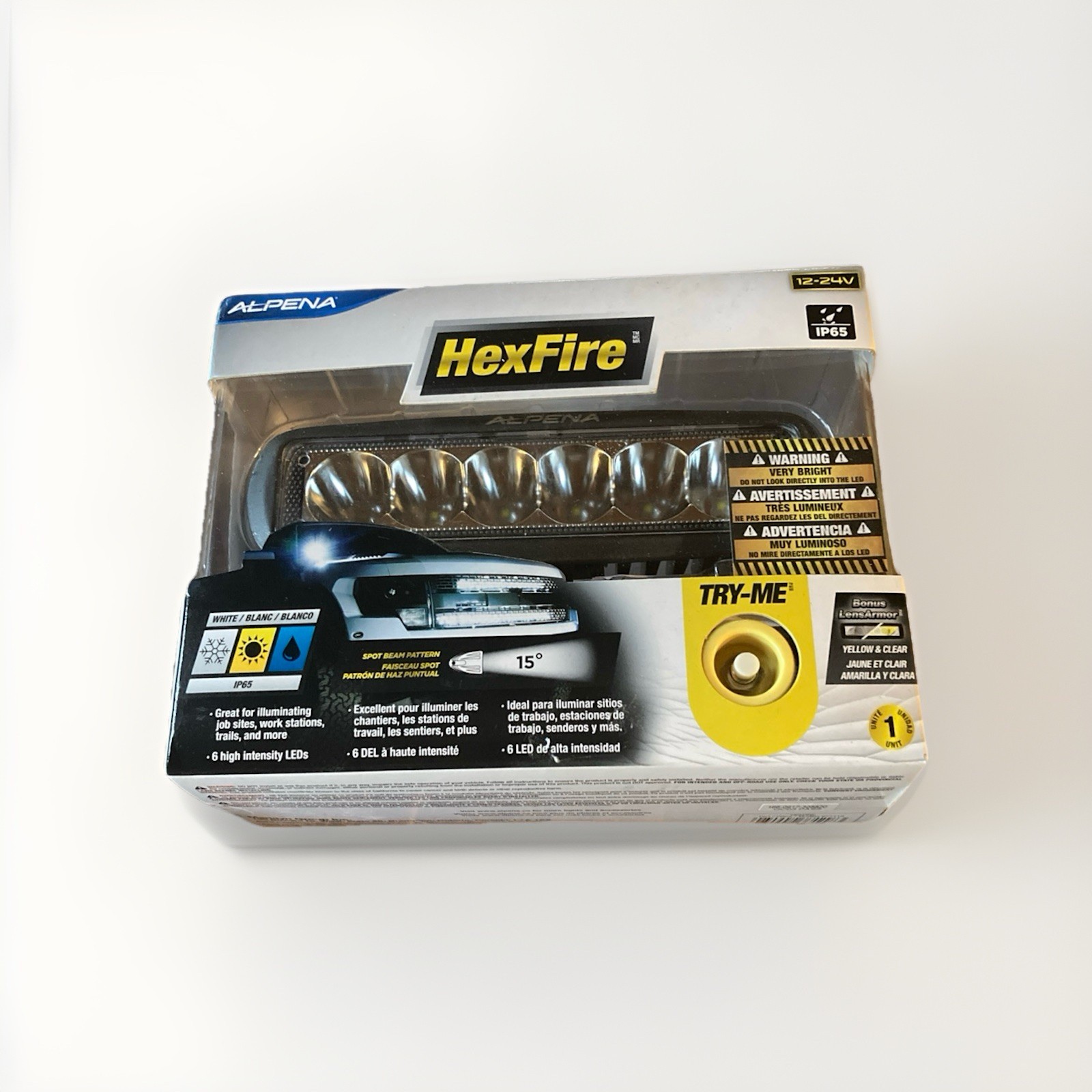 Alpena Hexfire White 12-24V Ip65  6 Led Lights NEW In Box WORKS