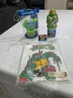 Vintage TMNT 1989 Laundry Cloth Bag, Locker Bag, Bubble Bath Container, Cards