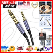 3.5mm to 6.35mm Stereo Audio Cable 3FT, 1/4 to 1/8 TRS Adapter Cord Nylon B...