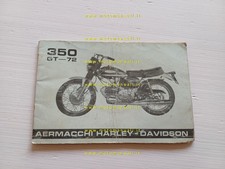 Aermacchi Harley-Davidson 350 GT 1972 manuale uso libretto originale Italiano