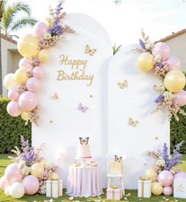 Arch Backdrop Cover Set of 2, White Spandex 7.2 and 6ft Arch Backdrop