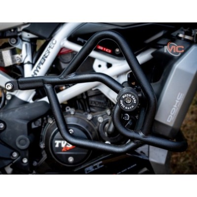 Sturzbügel schwarz Moto Care passend für TVS Apache RTR 310 Motorschutz Rahmen