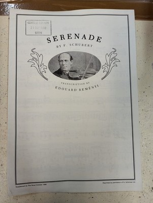 Schubert: Serenade: Violine: Schirmer: Notenbuch