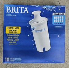 Brita Standard Replacement Water Filters 10 Pack Value Item 987554 White New