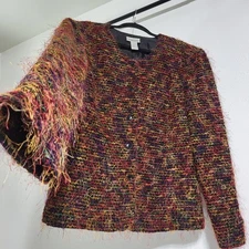 Timbuktu Station Lge ? 3 Womens Art to Wear Indie Boho Chic Multicolor Jacket