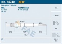 FAE GlüHkerze 74240 FüR VW Audi Seat Skoda