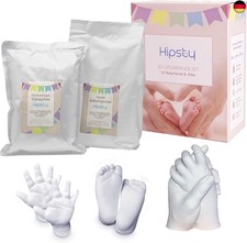 Hipsty Gipsabdruck Baby Hand und Fu&szlig; | Mehrere Abdr&uuml;cke | Einzigartige E