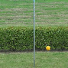 Outdoor Tetherball Pole 12'L 2 pieces 6'L 2 3/8" Silver, Yellow