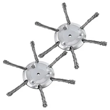 2pcs Steel Wire Grass Trimmer Head Tool Kit Lawn Mower Weeding Head Brush Cutter