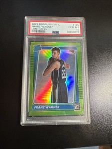 2021 Panini Donruss Optic - Rated Rookie Franz Wagner #185 Lime Prizm /149 PSA10