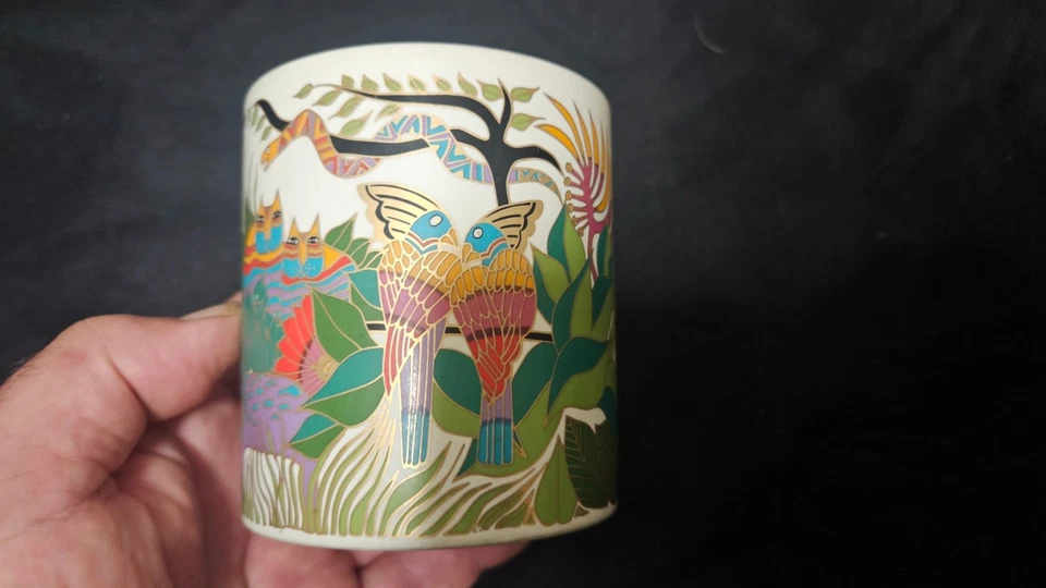 ‡ ☕ Taza de café Laurel Burch Secret Jungle • 1989 1,5 taza/1,5 fl oz/355 ml Foto 4 de 4
