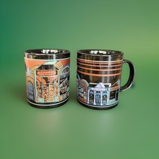 2x Kilncraft Collection 1970 Staffordshire Keramik Tasse Coffee Mug Vintage