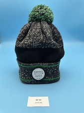 Swing Juice Pom Pom Beanie Black Gray Green Knit Golf Hat Winter Cap