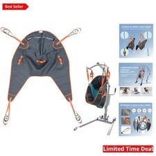 Universal Patient Lift Sling with Adjustable Head Support Ideal for Home Use