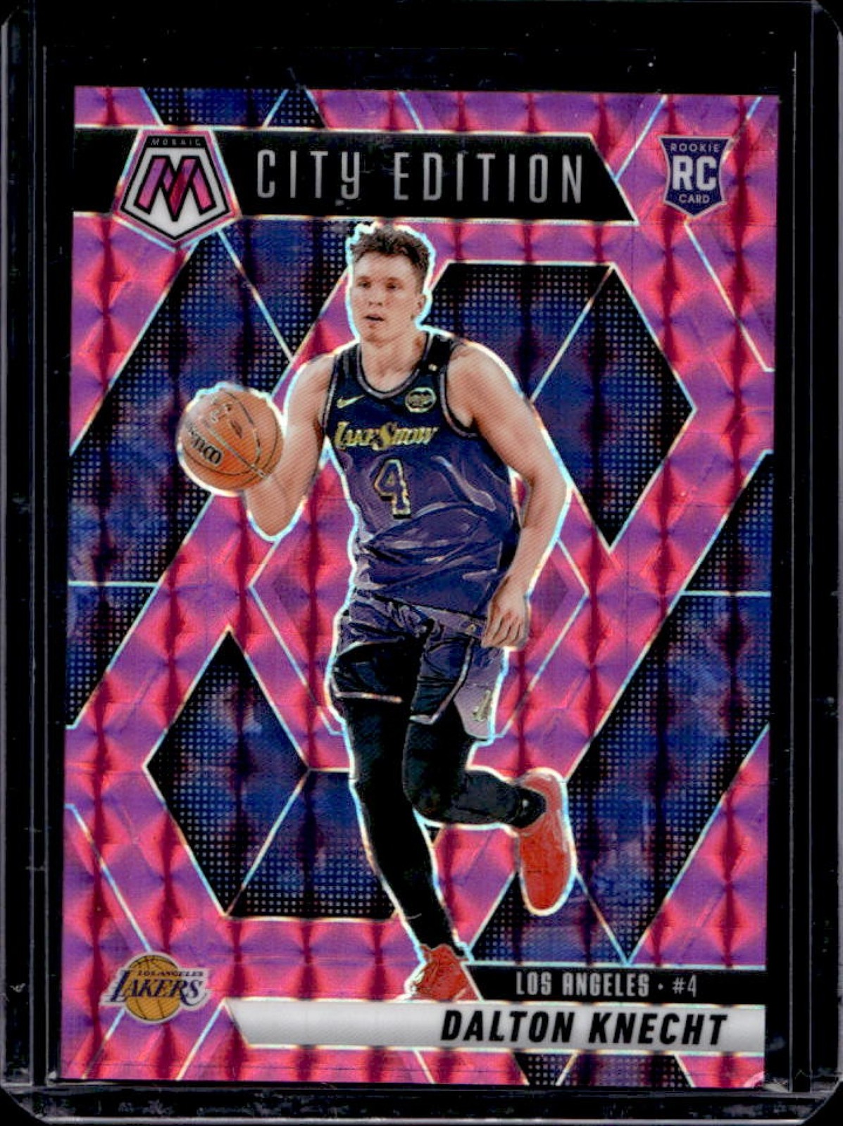 2024-25 Mosaic Dalton Knecht RC Pink Rookie City Edition #109/175 Lakers