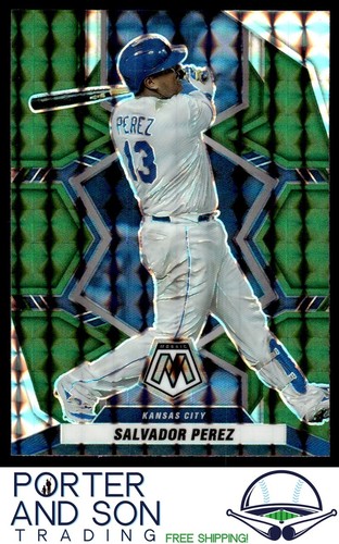 Salvador Perez 2022 Panini Mosaic Green Mosaic #185 KC Royals Baseball Card