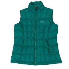 Marmot Girl's Size M Duck Down Puffer Quilted Green Vest
