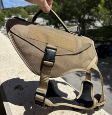 M KONG Tactical Dog Vest Harness Tan Khaki EUC