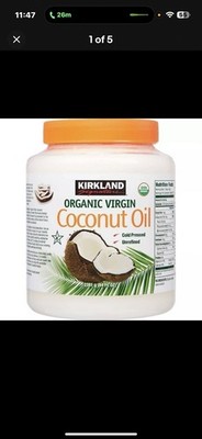 Kirkland Organic Virgin Coconut Oil Unrefined Cold Pressed Chemical 84 oz