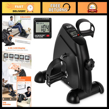 Compact Under Desk Exercise Bike - Mini Pedal Exerciser for Arms Legs with LCD
