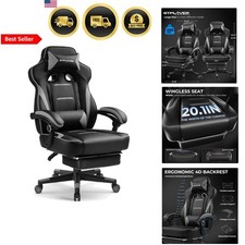 Gaming Chair with Footrest Big and Tall Racer Style Office Chair 350lb Ergonomic