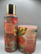 Victoria  s Secret Mango Smash Fragance Mist  Scented Candle 8.4oz Set NEW