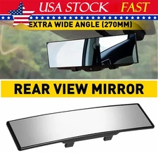 Universal Car Rear View Wide Angle Convex Panoramic Rearview Mirror Click On EAH