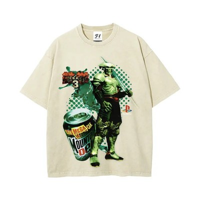Tekken 3 Yoshimitsu Mountain Dew Promo Graphic Tee Unisex Retro Cotton Shirt