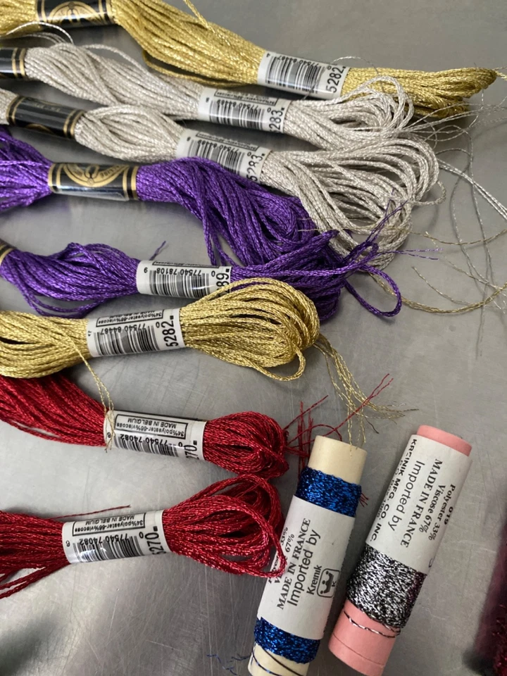 23 Kreinik Balger Metallics Blending Filament Embroidery Craft Thread mixed lot - Image 3 of 3