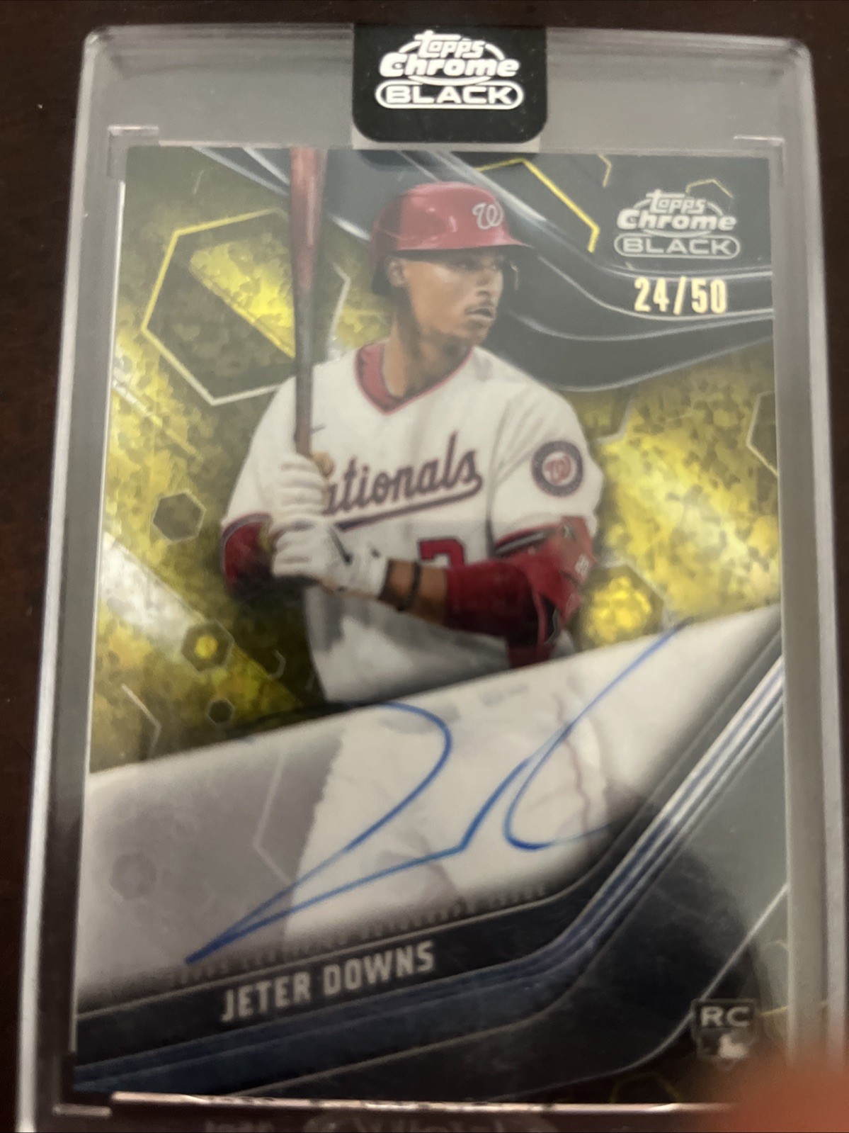 Jeter Downs 2023 Topps Chrome Black #CBA-JD Auto Gold Refractor /50 SP Rookie RC