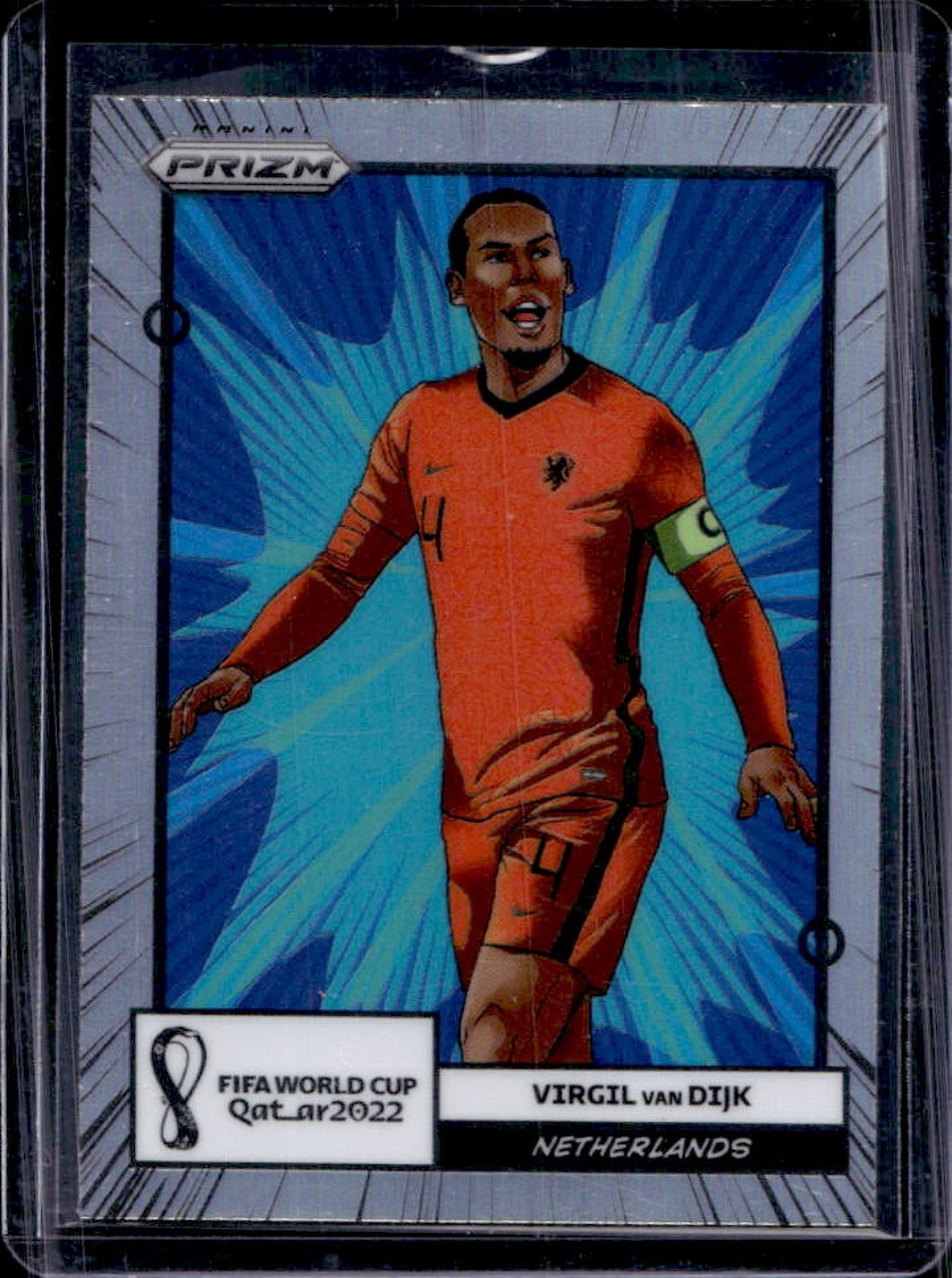2022-23 Panini Prizm World Cup Virgil van Dijk Manga SP #14 Netherlands